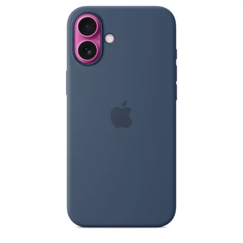 MagSafe-rögzítésű iPhone 16 Plus-szilikontok – farmerkék
