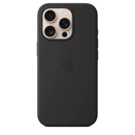 MagSafe-rögzítésű iPhone 16 Pro-szilikontok – fekete