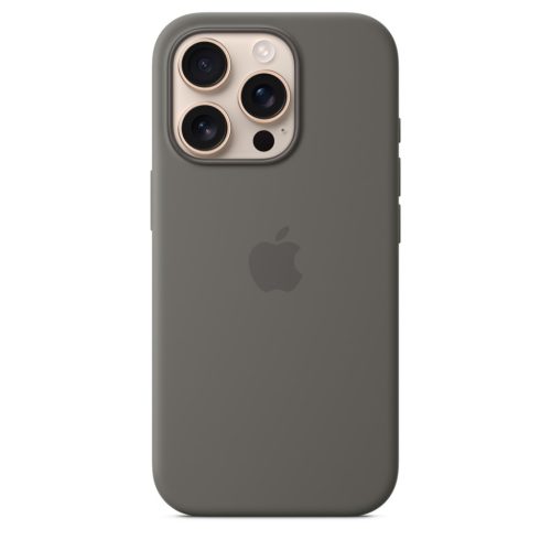 Apple iPhone 16 Pro Szilikon tok, Magsafe kompatibilis - Stone Gray
