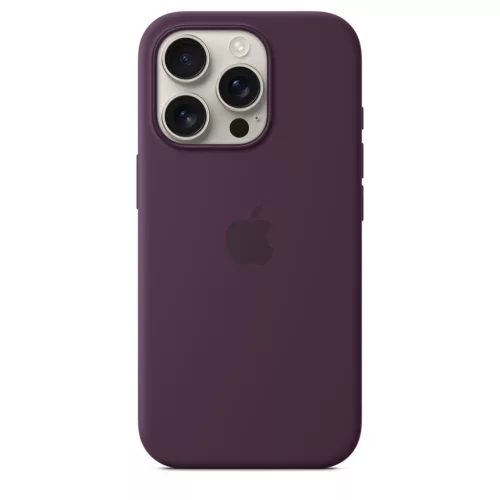 MagSafe-rögzítésű iPhone 16 Pro-szilikontok – szilva
