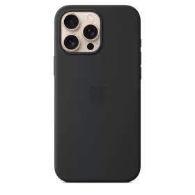   MagSafe-rögzítésű iPhone 16 Pro Max-szilikontok – fekete