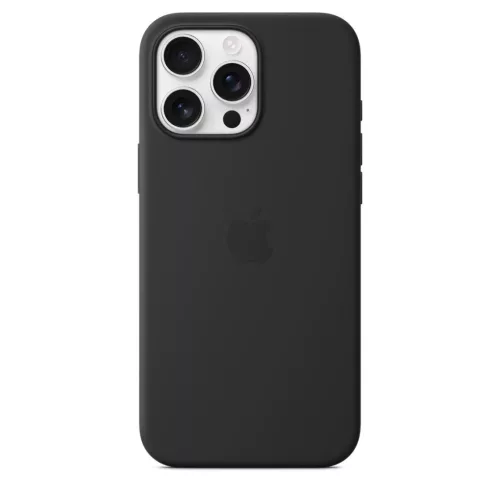 MagSafe-rögzítésű iPhone 16 Pro Max-szilikontok – fekete