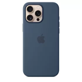   MagSafe-rögzítésű iPhone 16 Pro Max-szilikontok – farmerkék