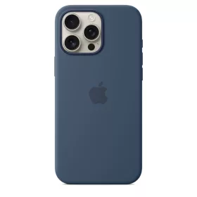   MagSafe-rögzítésű iPhone 16 Pro Max-szilikontok – farmerkék