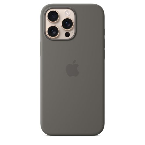 Apple iPhone 16 Pro Max Szilikon tok, Magsafe kompatibilis - Stone Gray