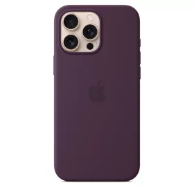   MagSafe-rögzítésű iPhone 16 Pro Max-szilikontok – szilva
