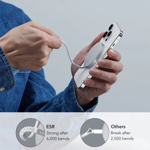 ESR HaloLock mini MagSafe - USB-C kábel 15W - ezüst