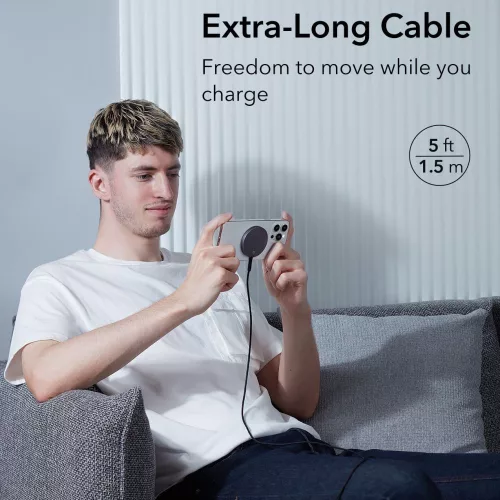 ESR HaloLock mini MagSafe - USB-C kábel 15W - fekete