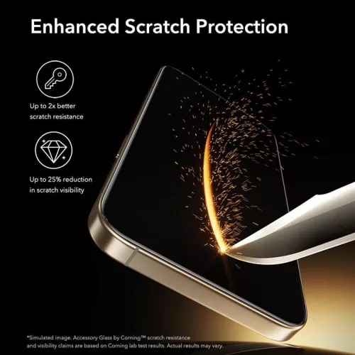 ESR UltraFit Armorite Pro Tempered Glass üvegfólia Apple iPhone 17 Pro Max készülékhez - Fekete