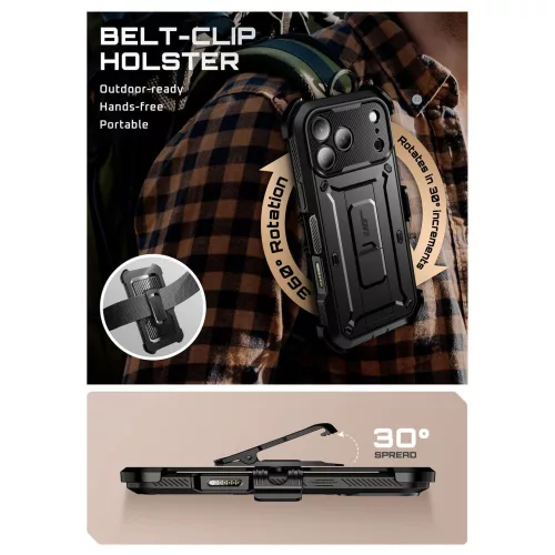 Supcase Unicorn Beetle Pro tok Apple iPhone 17 Pro készülékhez – Fekete
