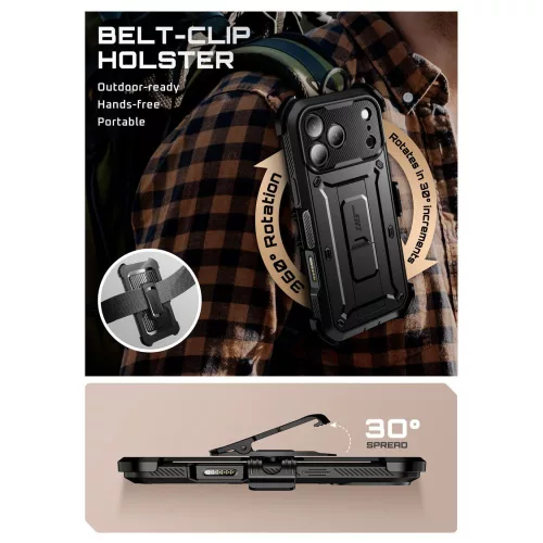 Supcase Unicorn Beetle Pro tok Apple iPhone 17 Pro Max készülékhez – Fekete