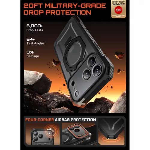 Supcase UB Grip Mag tok Apple iPhone 17 Pro Max készülékhez – Fekete