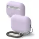 Ringke Silicone Apple AirPods Pro 3 szilikon tok + karabíner - lila