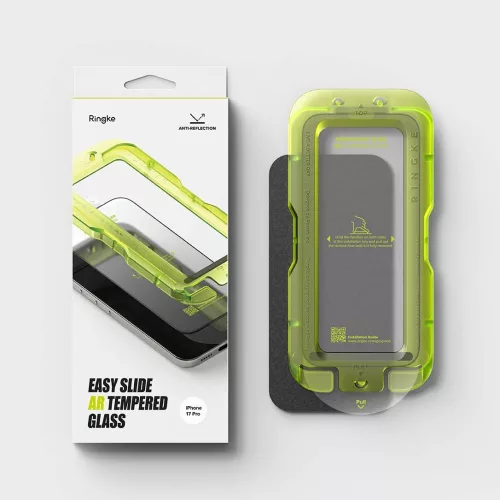Ringke Easy Slide AR iPhone 17 Pro matt kijelzővédő üvegfólia felhelyező applikátorral