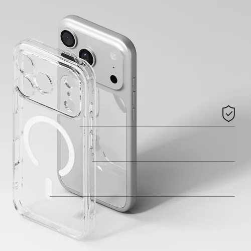 Ringke Fusion Magnetic MagSafe iPhone 17 Pro Max hátlap tok - átlátszó