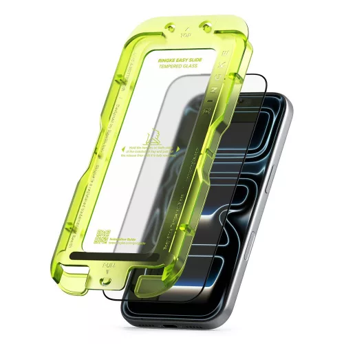 Ringke Easy Slide iPhone 17 Pro Max kijelzővédő üvegfólia felhelyező applikátorral - 2db