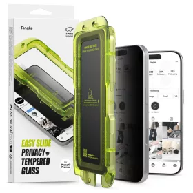   Ringke Easy Slide iPhone 17 Pro Max betekintésgátló kijelzővédő üvegfólia felhelyező applikátorral - 2db
