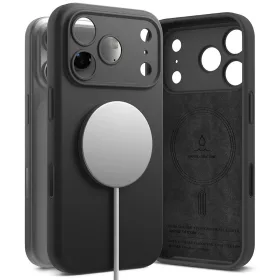   Ringke Magnetic MagSafe iPhone 17 Pro szilikon hátlap tok - fekete