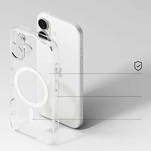 Ringke Fusion Magnetic MagSafe iPhone 17 hátlap tok - átlátszó