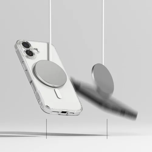 Ringke Fusion Magnetic MagSafe iPhone 17 hátlap tok - átlátszó