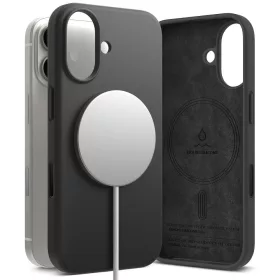   Ringke Magnetic MagSafe iPhone 17 szilikon hátlap tok - fekete