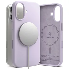   Ringke Magnetic MagSafe iPhone 17 szilikon hátlap tok - lila