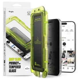   Ringke Easy Slide iPhone 17 betekintésgátló kijelzővédő üvegfólia felhelyező applikátorral - 2db