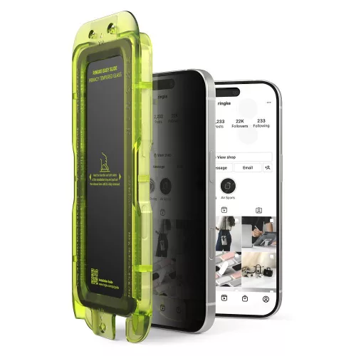 Ringke Easy Slide iPhone 17 betekintésgátló kijelzővédő üvegfólia felhelyező applikátorral - 2db
