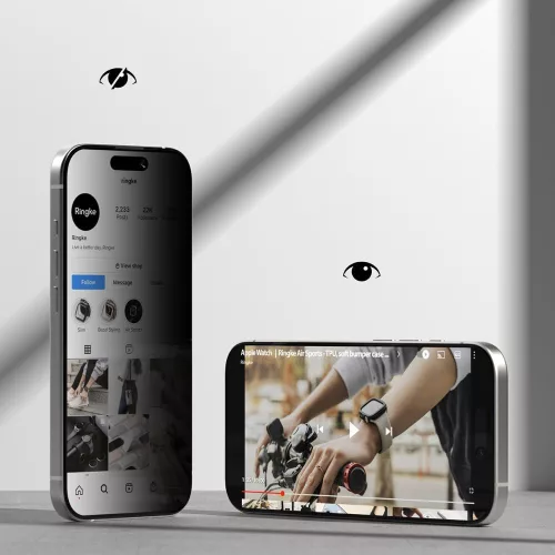 Ringke Easy Slide iPhone 17 betekintésgátló kijelzővédő üvegfólia felhelyező applikátorral - 2db