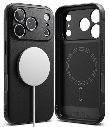Ringke Onyx Magnetic MagSafe iPhone 17 Pro Max szilikon hátlap tok - fekete