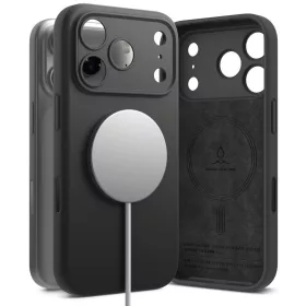   Ringke Magnetic MagSafe iPhone 17 Pro Max szilikon hátlap tok - fekete