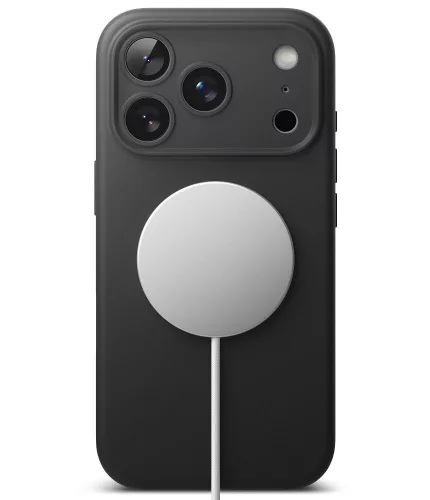 Ringke Magnetic MagSafe iPhone 17 Pro Max szilikon hátlap tok - fekete