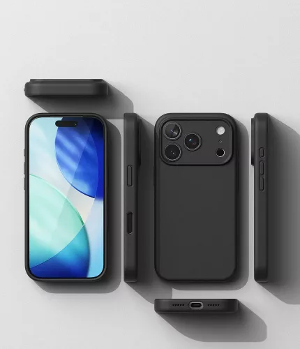 Ringke Magnetic MagSafe iPhone 17 Pro Max szilikon hátlap tok - fekete