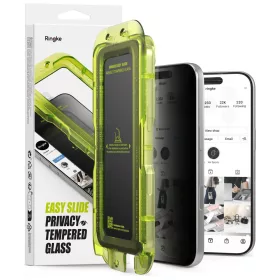   Ringke Easy Slide iPhone  betekintésgátló kijelzővédő üvegfólia felhelyező applikátorral - 2db