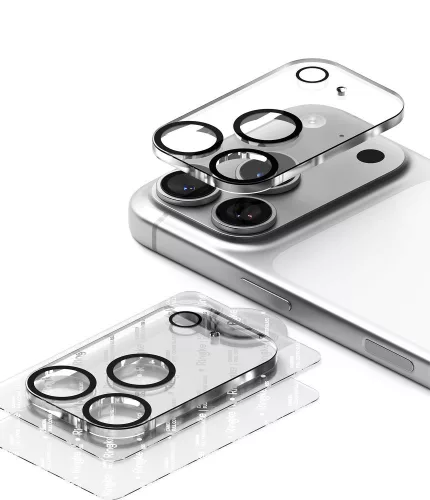 Ringke Camera iPhone  kamerasziget lencsevédő üvegfólia - 2db - fekete