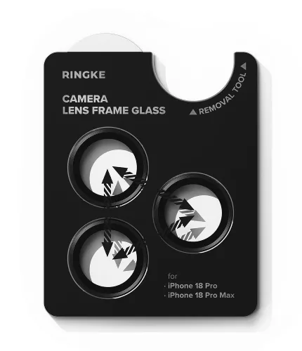 Ringke Camera iPhone  kamera lencsevédő üvegfólia - 2db - fekete