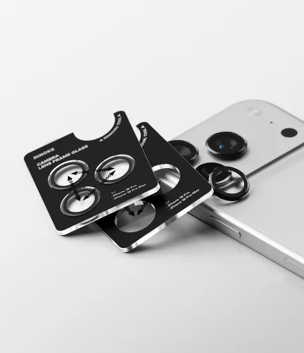 Ringke Camera iPhone  kamera lencsevédő üvegfólia - 2db - fekete