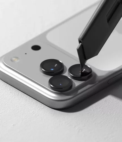 Ringke Camera iPhone  kamera lencsevédő üvegfólia - 2db - fekete