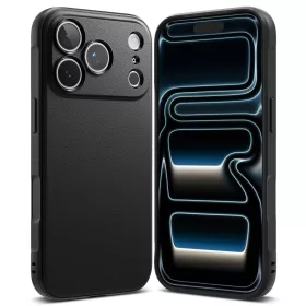   Ringke Onyx iPhone 17 Pro ütésálló szilikon hátlap tok - fekete