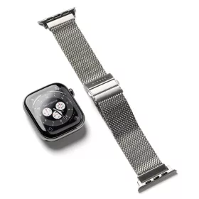   Apple Watch 8/9/10/11/12/SE/Ultra 44/45/46/49 mm ezüst Ringke Metal One Mesh milánói acél óraszíj
