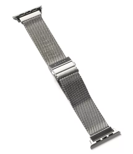 Apple Watch 8/9/10/11/12/SE/Ultra 44/45/46/49 mm ezüst Ringke Metal One Mesh milánói acél óraszíj