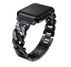 Apple Watch szíj (38/40/41/42mm(Series 10) Luxury V3 fém - fekete