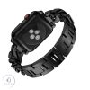 Apple Watch szíj (38/40/41/42mm(Series 10) Luxury V3 fém - fekete