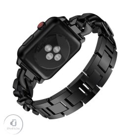   Apple Watch szíj 38/40/41/42mm(Series 10) Luxury V3 fém - fekete