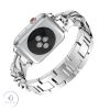 Apple Watch 4/5/6/7/SE (38/40/41mm) Luxury V3 fém óraszíj ezüst színű Alphajack (Luxury V3 Silver)