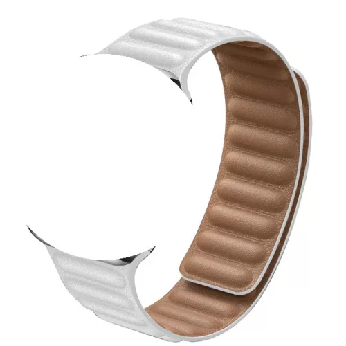 Apple Watch szíj, 38/40/41/42mm(Series 10) mágneses óraszíj - fehér