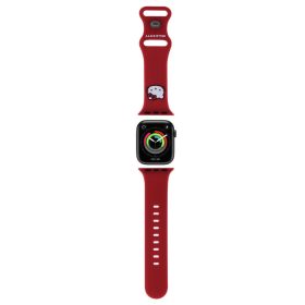   Hello Kitty Liquid  Kitty Head Logós Apple Watch szíj 38/40/41/42mm(Series 10) - piros 