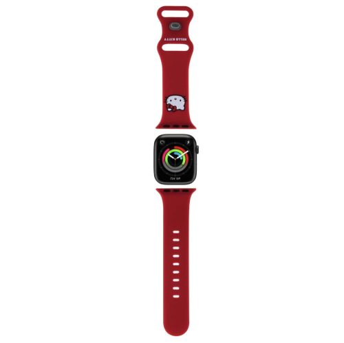 Hello Kitty Liquid  Kitty Head Logós Apple Watch szíj (38/40/41/42mm(Series 10) - piros 