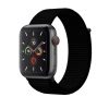 Apple Watch szíj 42/ 44/ 45/ 46 /49 mm, Sportpánt tépőzáras  - fekete