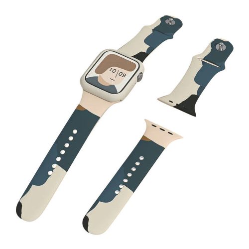 Apple Watch 42/ 44/ 45/ 49 mm Moro Szilikon óraszíj terepmintás design 4